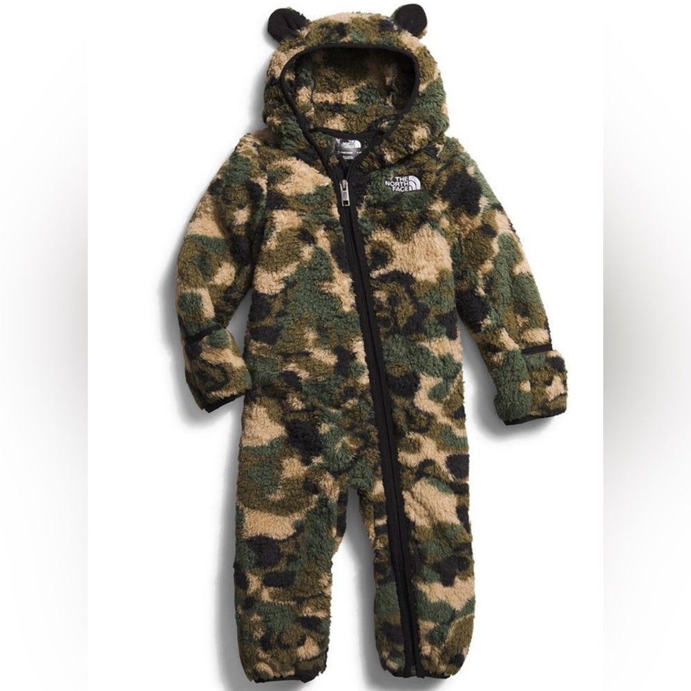 North Face Baby Bear One-piece Fleece Infant Snowsuit - Size 3-6 Mo